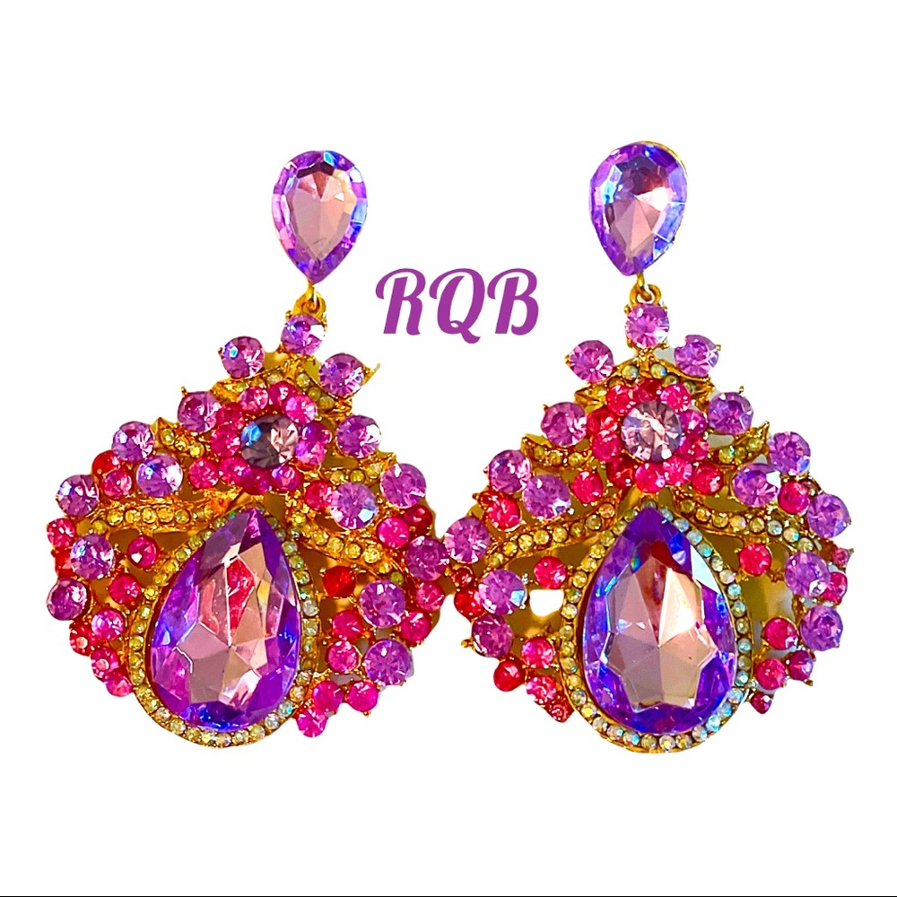 Purple and Lavender Pageant Earrings